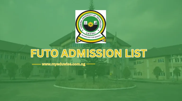 FUTO Admission List