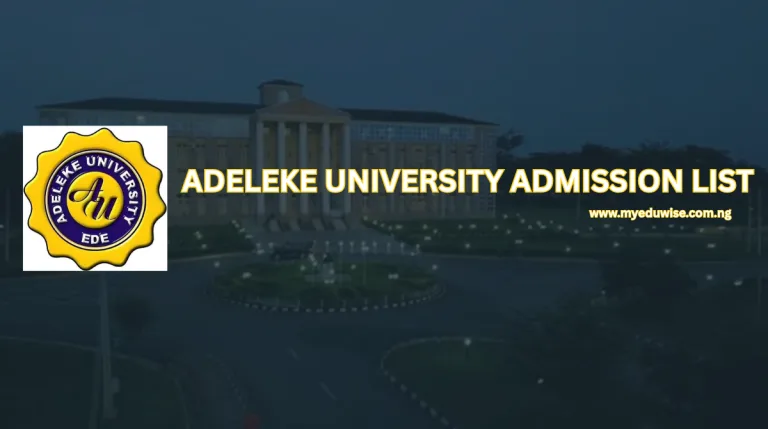 Adeleke University Admission