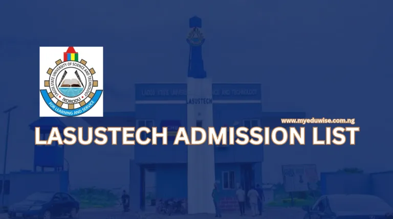 LASUSTECH Admission List