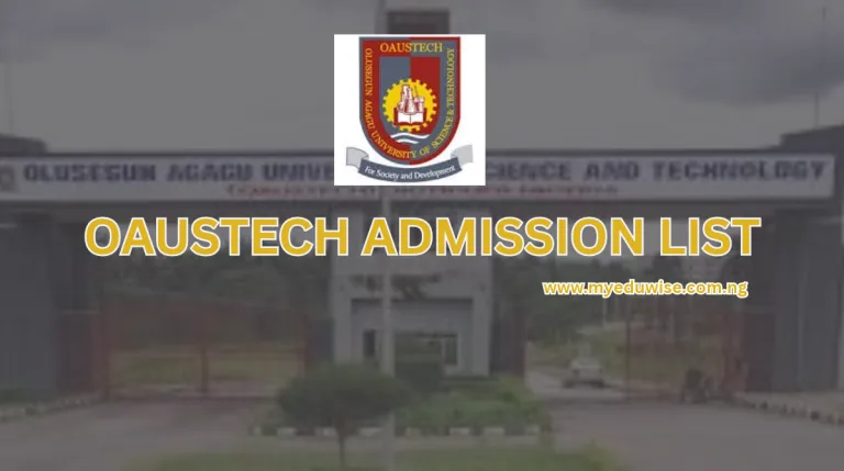 OAUSTECH Admission List