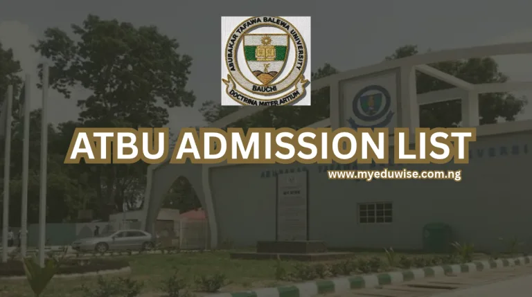 ATBU Admission List