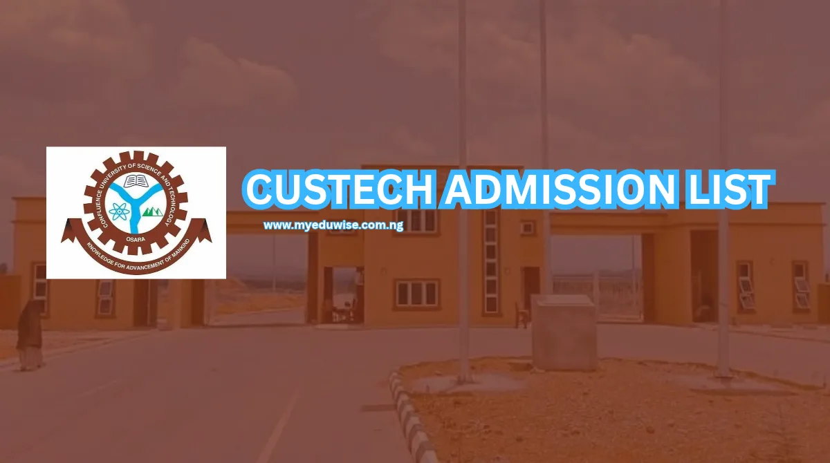 CUSTECH Admission List