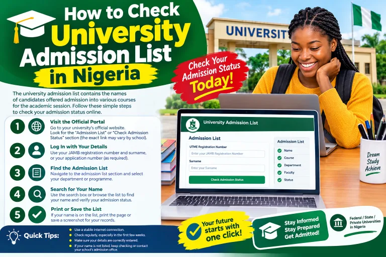 How to Check Admission List