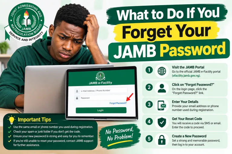 What to Do If You Forget Your JAMB Password
