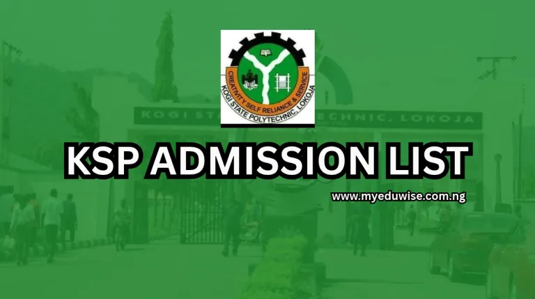 Kogi State Polytechnic Admission List