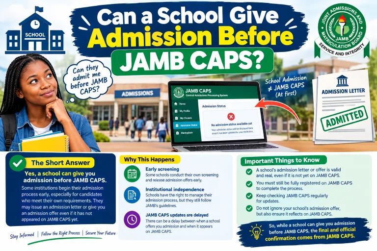 School Give Admission Before JAMB CAPS